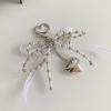 Y2K Korean Sweet Imitation Pearl Lace Bow Keychain Trendy Keyring Ins Aesthetic Key Holder For Girl Bag Pendant Accessories