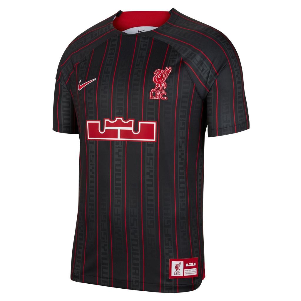Nike LeBron x Liverpool F.C. Dri-FIT Stadium Soccer Jersey Anthracite/Gym Red Men Streetwear FD0627-061