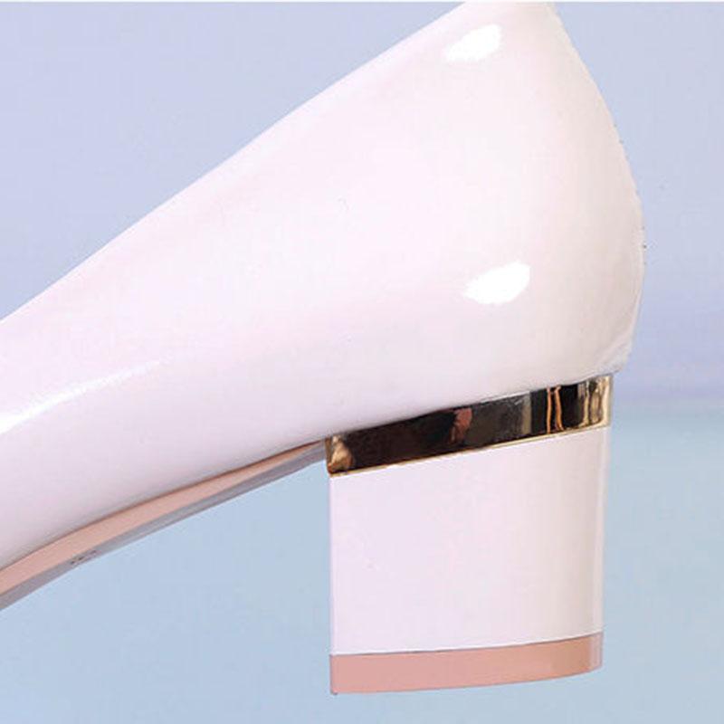 Versión coreana Primavera Verano Zapatos Low Top Moda Tacón grueso Zapatos  tacones altos Zapatos de cuero ocio Zapatos de cuero Zapatos de mujer  comprar a buen precio — entrega gratuita, reseñas reales