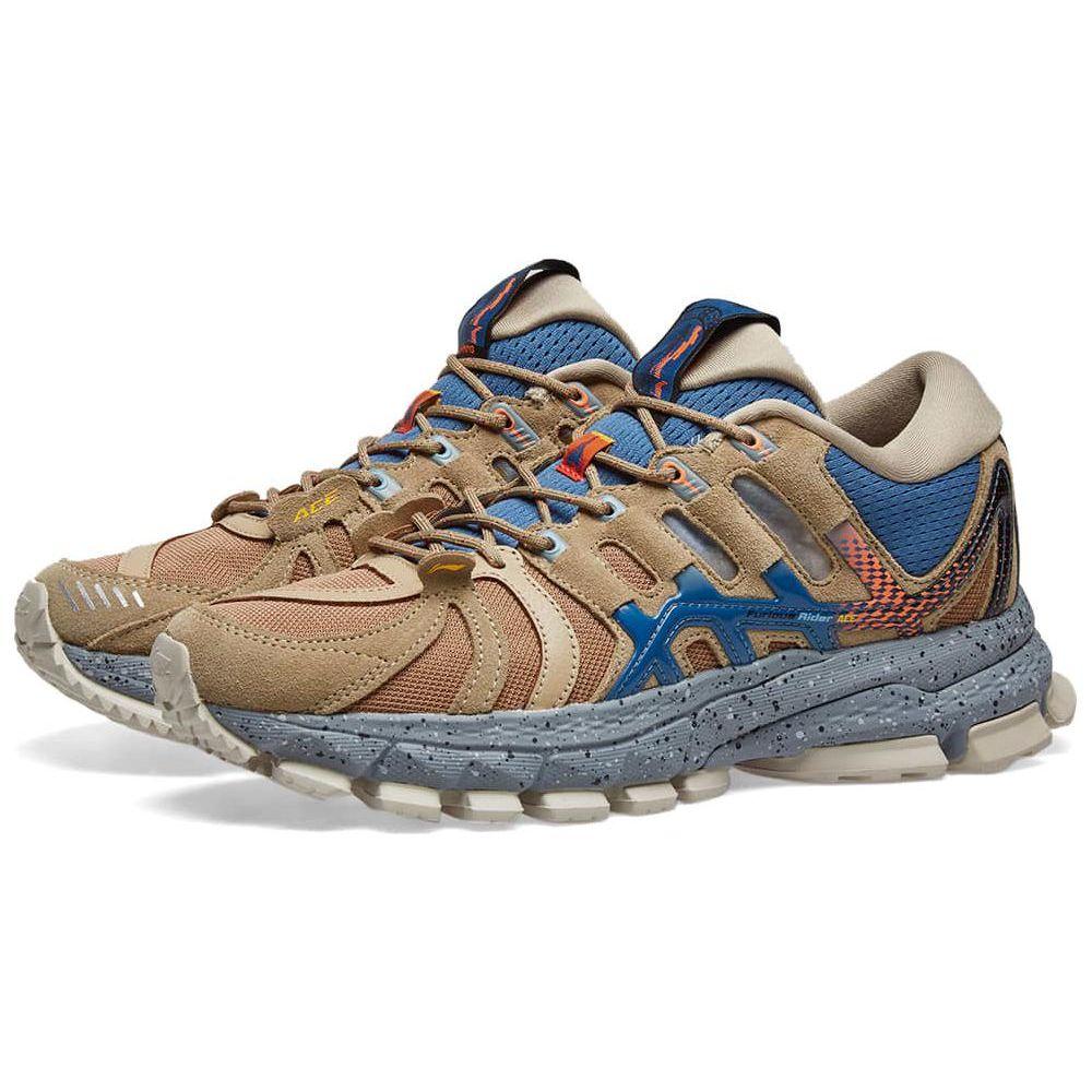 Li-Ning Furious Rider Ace 1.5 Slip Resistant Lightweight Low Top Casual Running Shoes Men Sneakers Blue Brown ARZP007-1