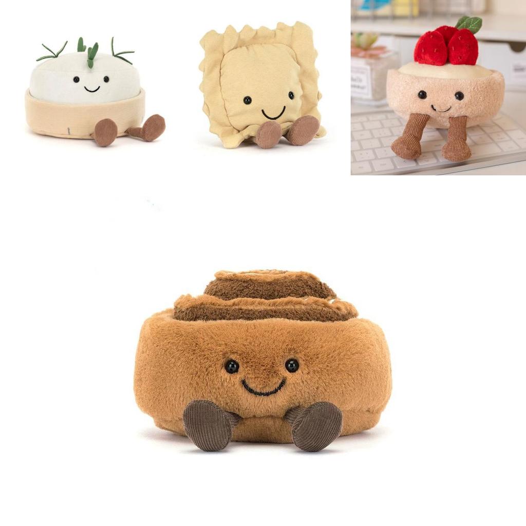 Peluche Torta Formaggio Fragola Limone Per Bambini E Collezionisti