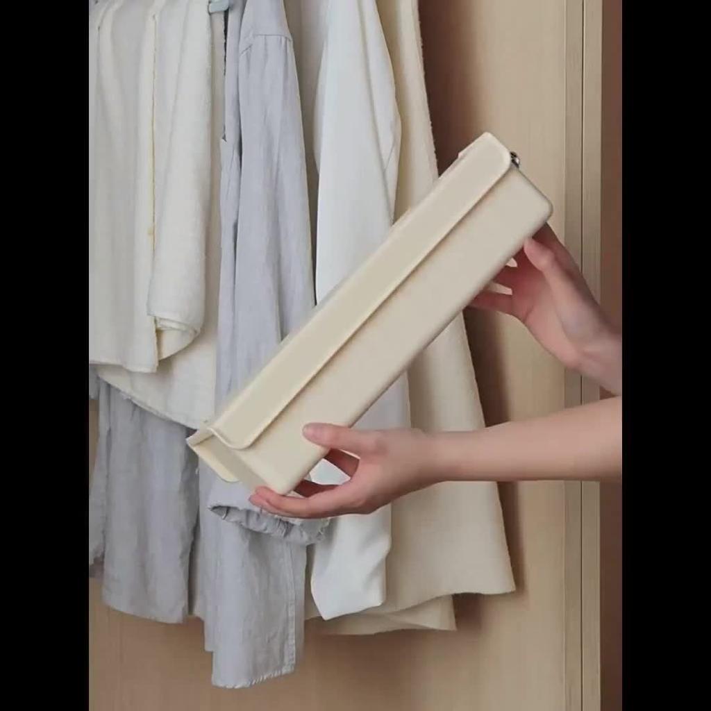 [Minimalist Design] Wall-Mounted 3-in-1 Plastic Storage Organizer for Underwear, Socks, and Accessories - Portable Hanging Closet Shelf with Drawers