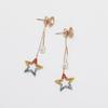 Korean Fashion Rhinestone & Pearl Star Earrings