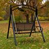 Wrought Iron Hanging Chair: Double Swing for Kids and Adults, Indoor & Outdoor Use, Ideal for Balcony or Courtyard.