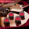 4pcs Guitar Tone Knob Bass Guitar Guitar Volume Knobs Guitar Pedal Board Bass Guitar Knobs Guitar Hat Knobs for Guitar Volume Tone Acrylic Knob Top