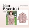 High-Quality Silk Tang Suit Shirt for Women - Summer Mid-Sleeve Plus Size Top for Middle-Aged and Seniors
