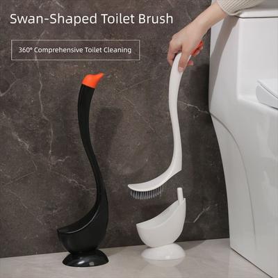 Con Mango Largo Cepillo de Limpieza para Baño Linda Forma de Cisne Limpiador de Taza de Inodoro Accesorios de Baño