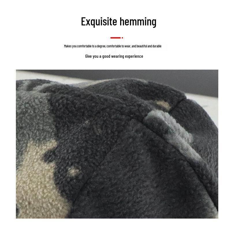 Winter Fleece Camouflage Ski Hat with Ear Protection