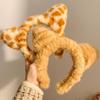 Cartoon Cats Ear Headbands Lovely Plush Hair Hoop Soft Comfortable Headwear for Women and Girls