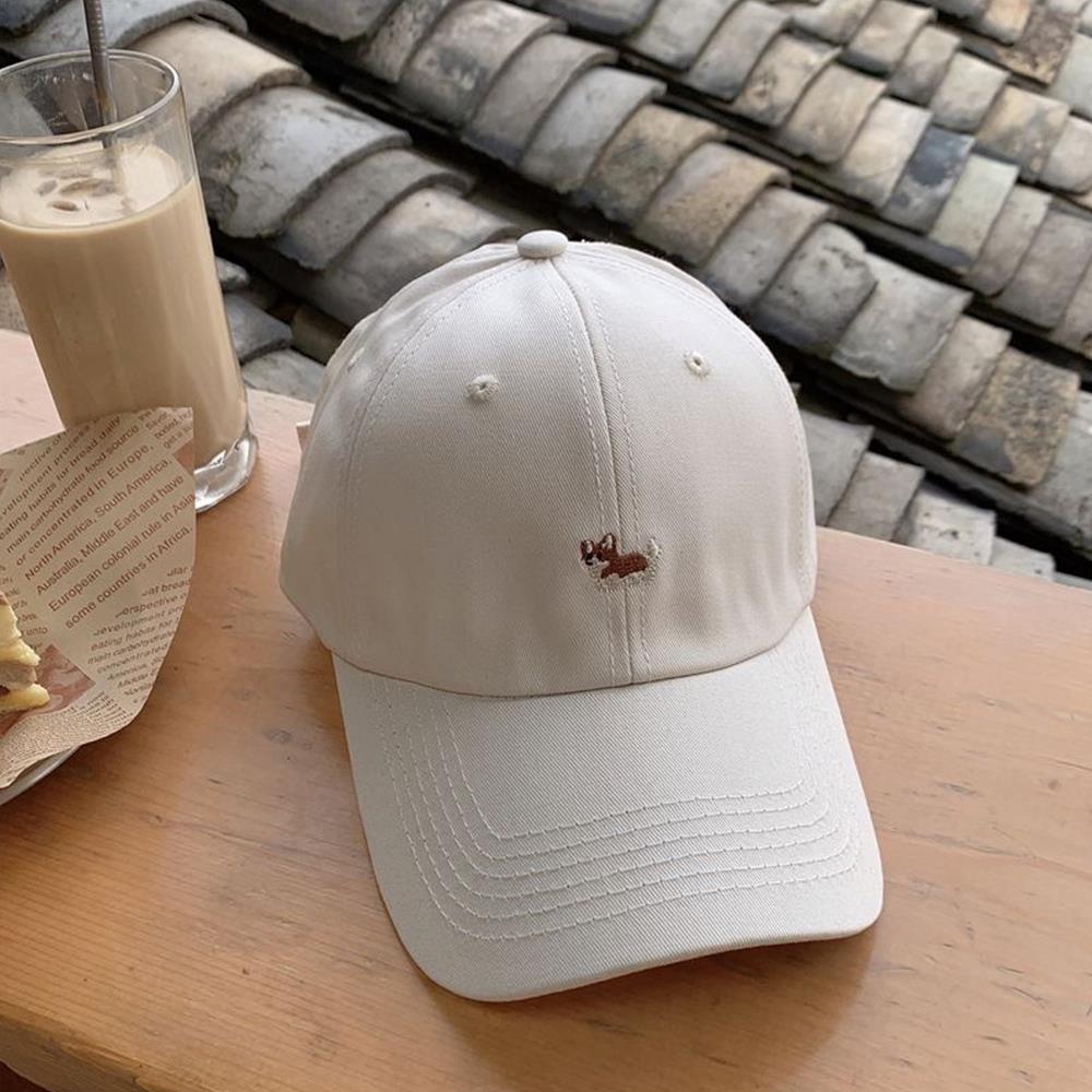 Cute Corgi Dog Embroidered Baseball Cap Sun Protective Breathable Adjustable Ideal Casual Hat Men Women Unisex Baseball Cap