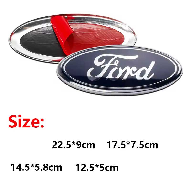 xqzvd1 Car Front Grille Logo Hood Emblem Sticker Trunk Badge Accessories For Ford Focus Mk2 Mk3 Fiesta Mk7 Mondeo Ranger Escape Mustang
