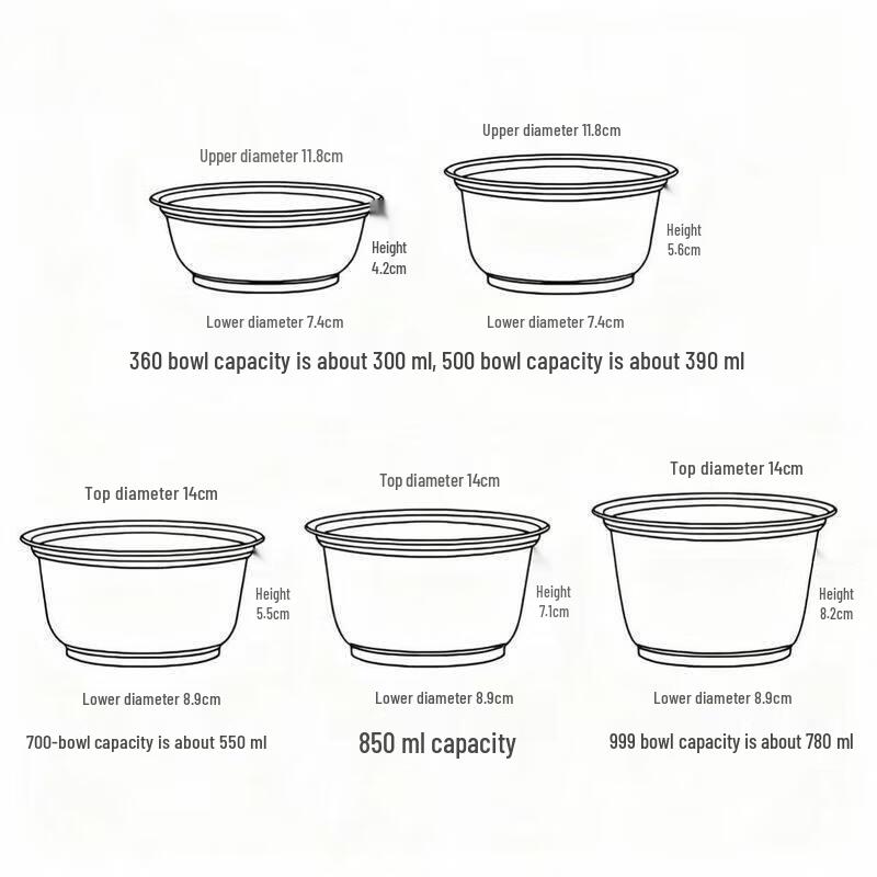 Thickened Round Disposable Bowl & Chopsticks Set