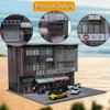 1/64 Diorama Building Diecast Car Parking Lot Display with Light Hong Street Scene
