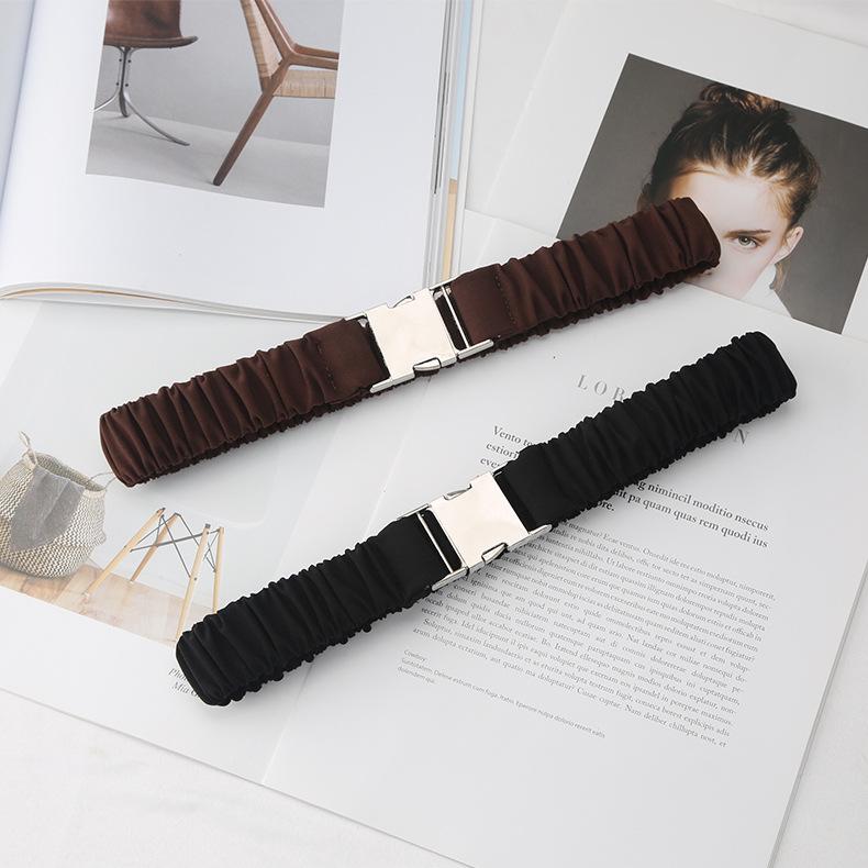 Women'S Elastic Wide Belt Fashion Suit Waist Seal Shirt Dress Fabric Belt Elastic And Simple