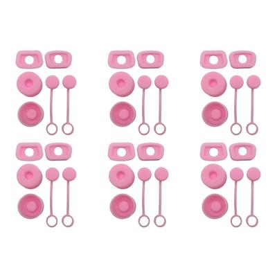 6 stk Vannkopp Anti-sølstopper Silikon Anti-lekkasjestopper (Rosa)