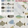 2D FLAT PRINTING 2pcs Curtains (Without Rod) Colorful Fish Rows Fashionable Modern Curtains Machine Washable Fabric Curtains