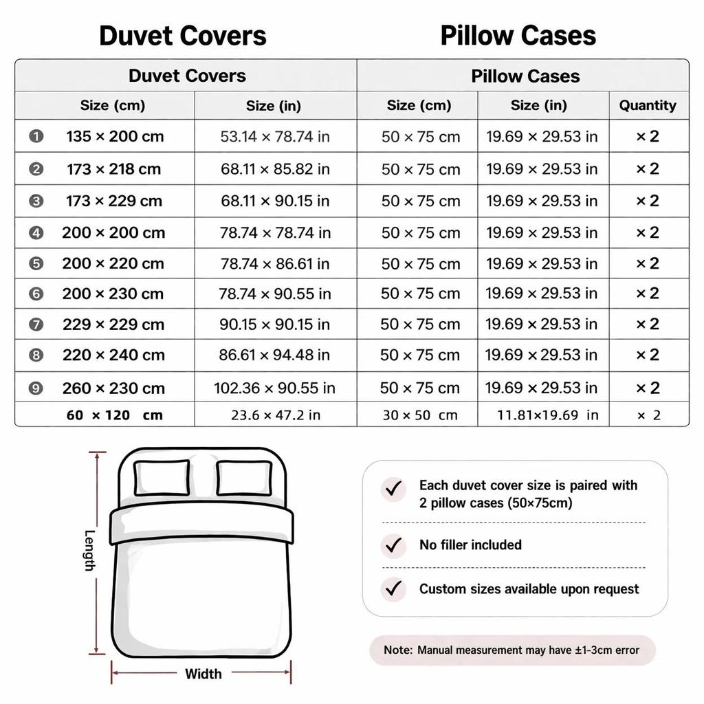 3-Piece Duvet Cover Set, 1Pc Duvet Cover and 2Pcs Pillowcases (Filling Not Included) 2D Flat Printing, Duvet Cover 3-Piece Set, Medi
