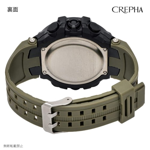 Klefer Men's Digital Watch, Waterproof Stopwatch, Urethane Strap, Khaki, TE-D281-KH