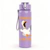 1PC Penguin Weightlifting Pattern 750ml Color Plastic Sports Water Bottle Leakproof Flip Straw Lid Suitable for Sports Office Home Use