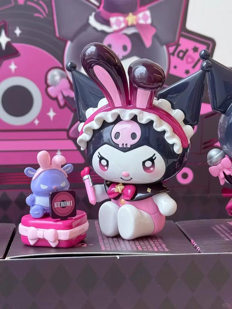 Sanrio Kuromi Sparkling Idol Collection Line Blind Case Adorable Animation Figure Mystery Case Kuromi Figure Collect Tabletop Decor Surprise Present