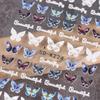 Nail Art Stickers Embossed Nail Decals Colorful Butterfly Nail Accessories for Self-adhesive Nail Decoration Ladies Nail Design