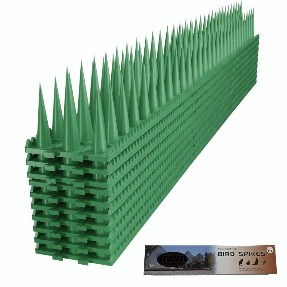 

10PCS Deterrent Tool Bendable Bird Repellent Spikes 3.5cm Spikes Anti Climb Anti Bird Thorn Bendable Bird Spikes Outdoor Garden зелёный