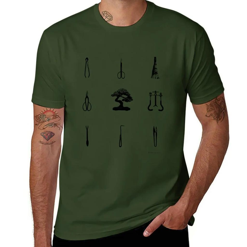 Bonsai Tools TShirt blanks sweat Mens cotton tshirt