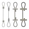 Adjustable Double-Headed Steel Wire Rope Hanger with Buckle Fastener for Lighting and Picture Hanging