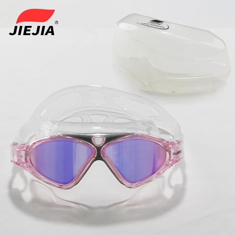 JieJia Swimming Goggles Electroplating J8170M High-definition anti-fog waterproof large-frame adult unisex swimming goggles