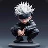 Q-Version Spell Retribution Handpiece Squatting With Five Wujue Tiger Staff Yuren Model Desktop Ornament Surprise Gift