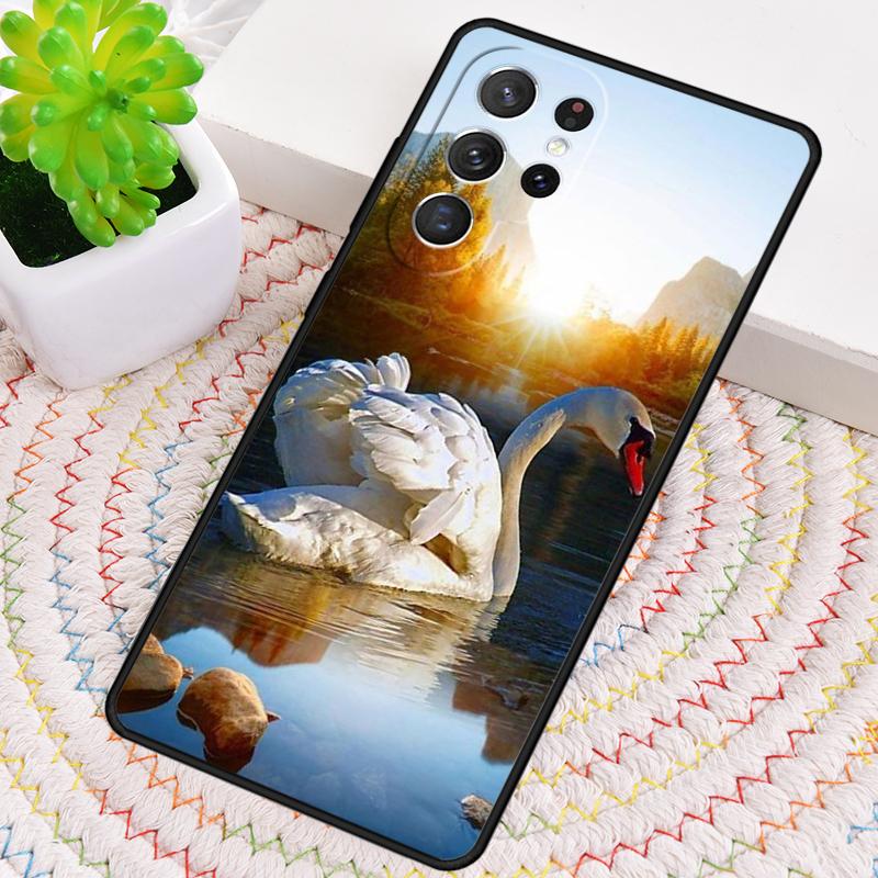 Cute Swan Phone Case for Samsung Galaxy Note 10 Pro S26 Ultra S23 S24 FE S25 S21 S22 PLUS Shockproof Cove