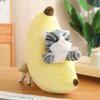 Creative cat fruit strawberry carrot throw pillow plush toy doll kitten doll children's doll