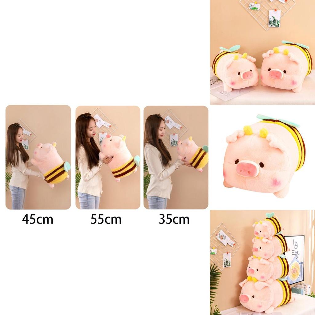 New Bee Pig Plush Toy Transforms Into Pig Doll Children's Companion Pillow Girls' Festival Gift