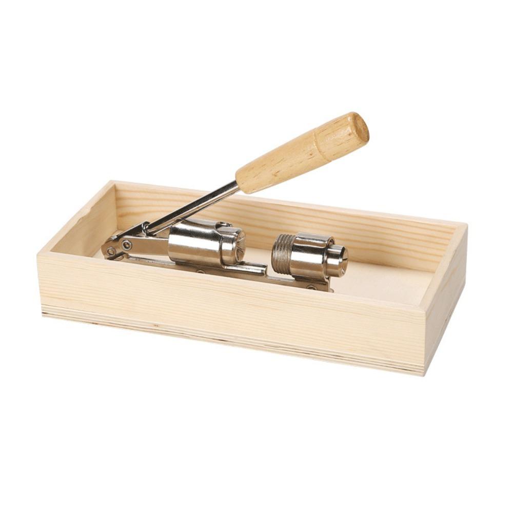 Einfach zu bedienender manueller Nussknacker, Edelstahl, Heavy Duty, Walnussschalenöffner mit Aufbewahrungsbox, Nussklemme für Ältere