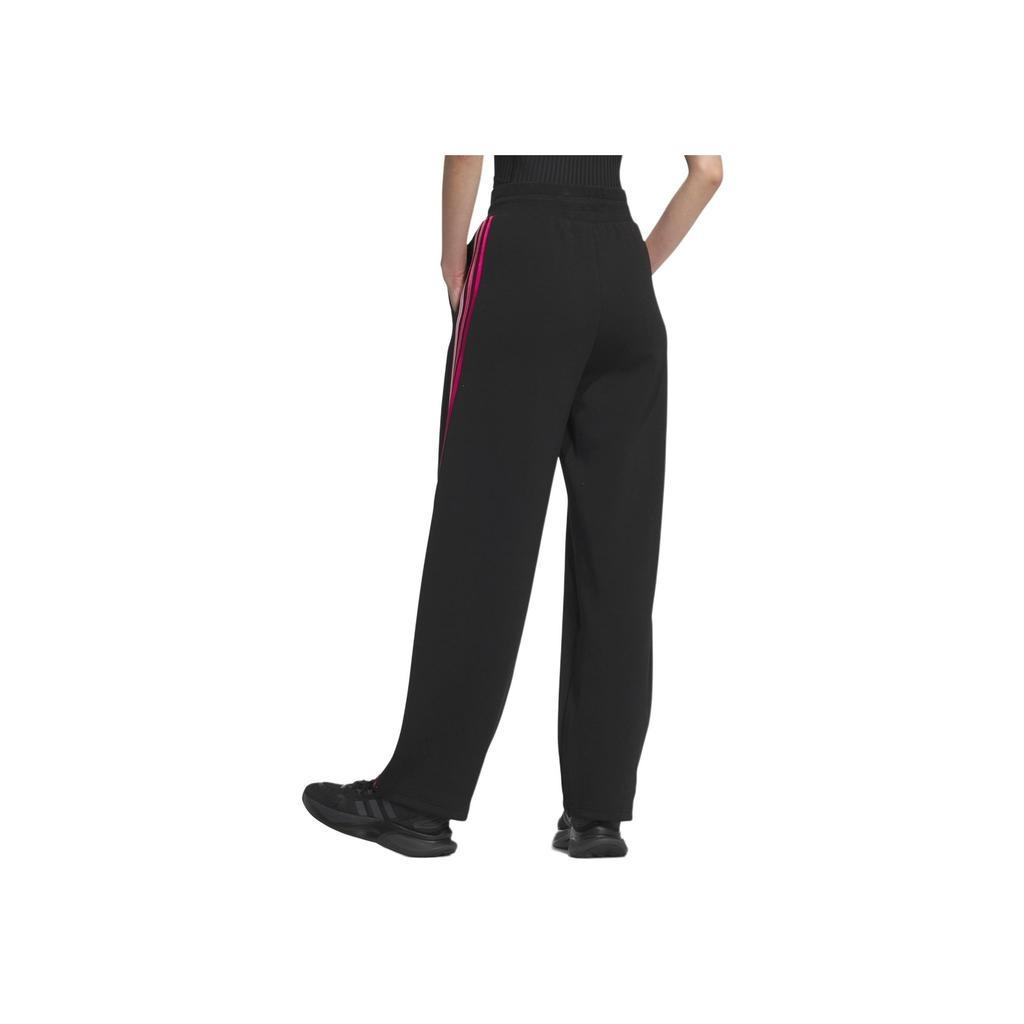 Adidas Dans Retro Sport Sidestripe Løse Casual Komfortable Strikkebukser Damebukser Svart JJ3565