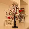 OEING Christmas LED Red Bird Tree Lamp