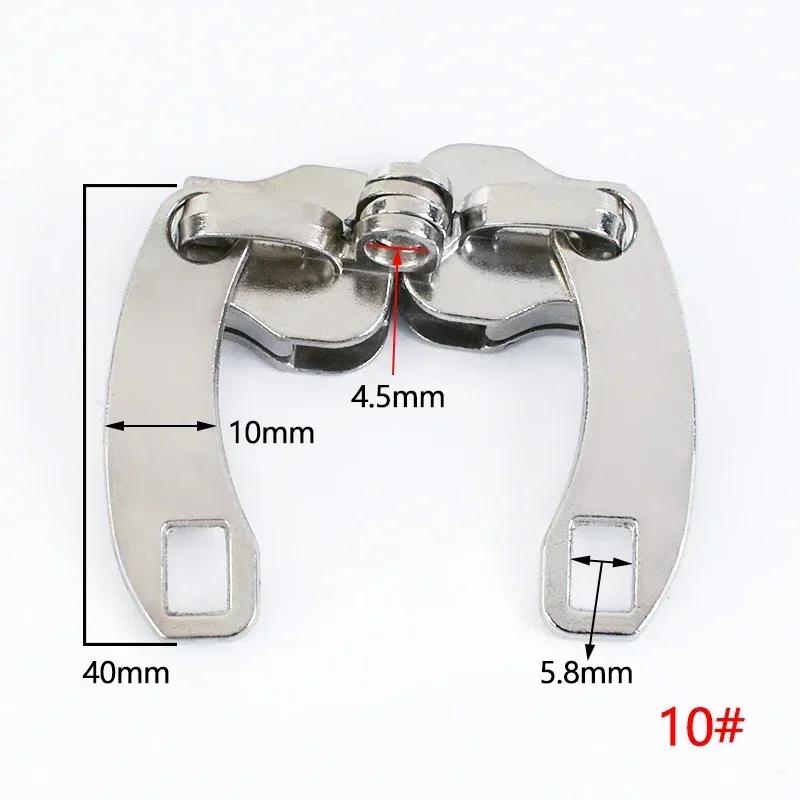 2/4/10Pairs Meetee 5# 8# 10# Nylon Zipper Slider with Lock Hole Suitcase Backpack Anti Theft Zip Head Puller Repair Accessory