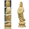 Wooden Statue Buddha Sculpture Home Decor Desktop nament Office Adornment Statues Craft Garden Accessories Religious