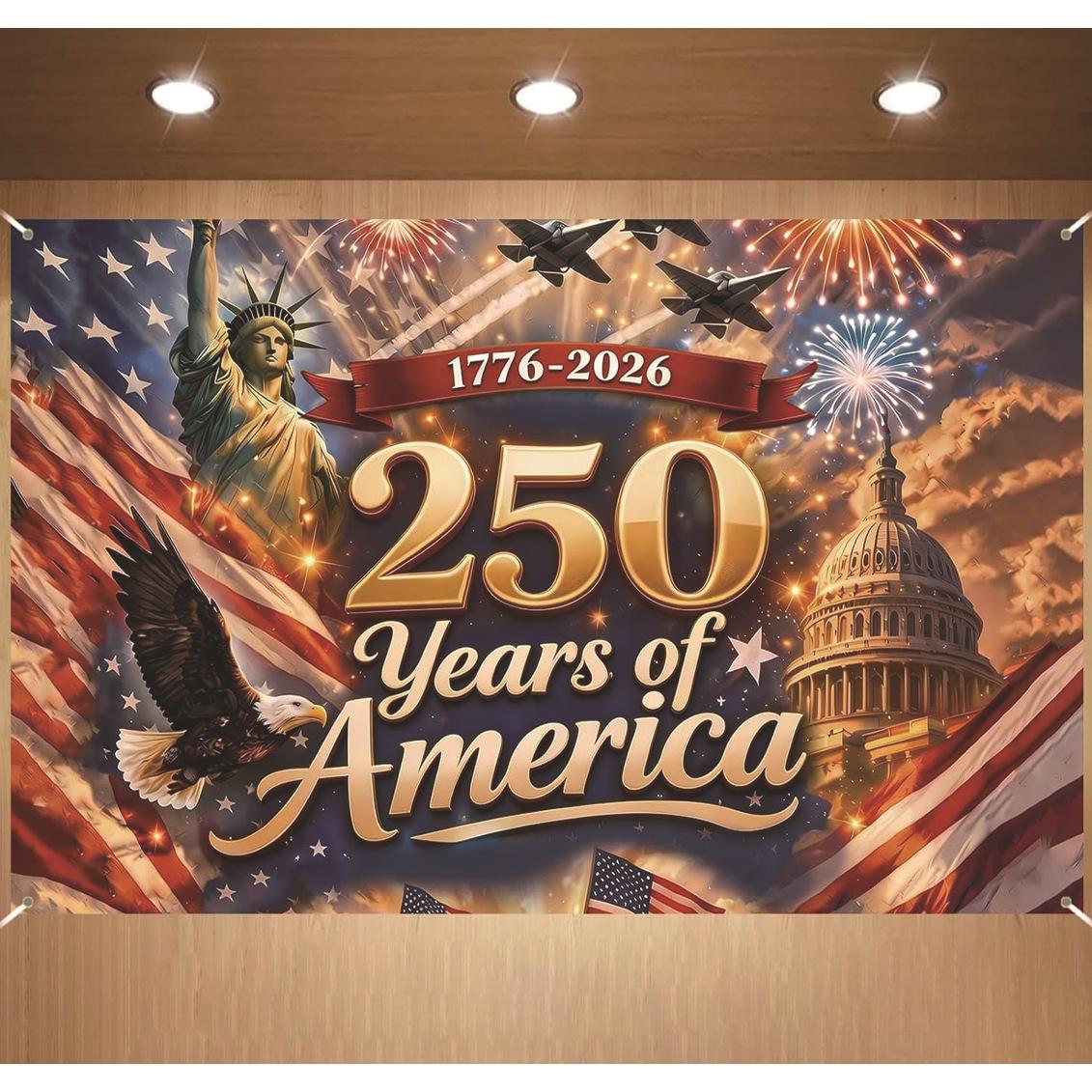 

Independence Day 250th Anniversary Photography Background Cloth Banner Decoration Carnival Celebration 95*75cm