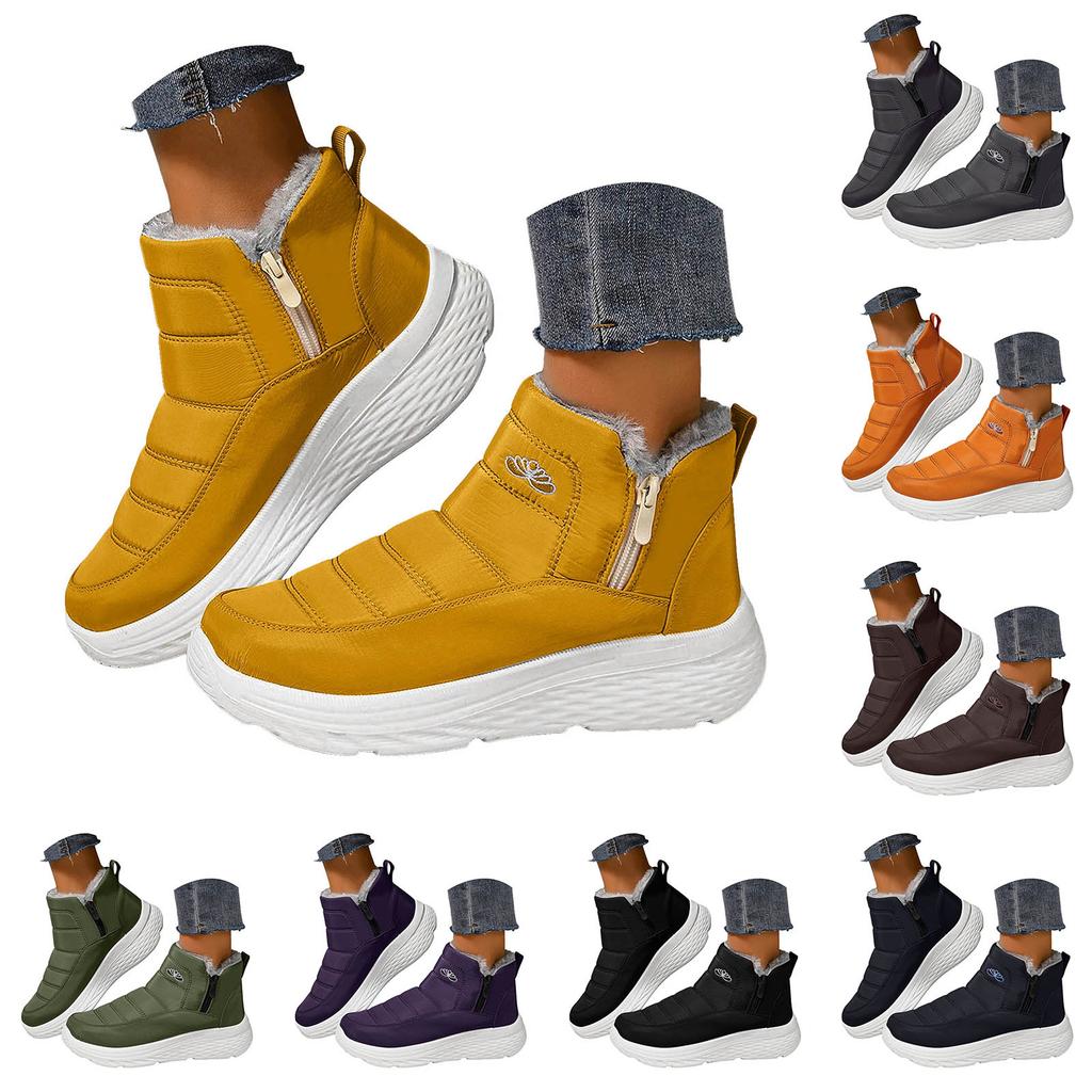 Zimowe Damskie Buty Buty Dla Kobiet Zimowe Ciepłe Ocieplane Kostki Wygodne Wsuwane Lekkie Damskie Buty Buty Dla Kobiety