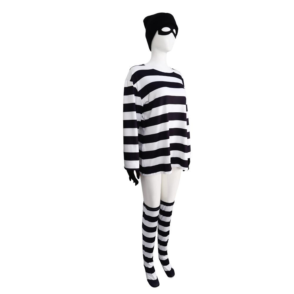 Halloween Cosplay Thief Costume Set Six Piece Clothing Stage Gift Performance