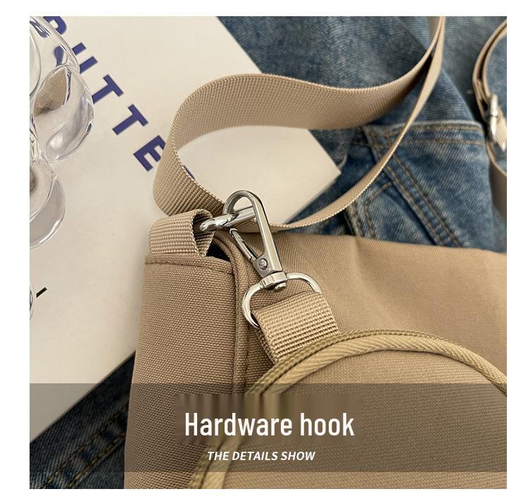 Large Capacity Women's Canvas Bag - Korean Style Student Casual Solid Color