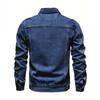 Autumn Men Solid Denim Jackets Fashion Motorcycle Vintage Jeans Jackets Hommes Slim Fit Cotton Casual Black Blue Coats