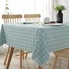 Plastic PVC Thick Rectangula Grid Printed Tablecloth Waterproof Oilproof Home Kitchen Dining Table Colth Cover Mat Oilcloth Wash