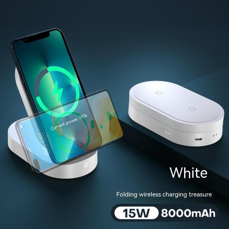 WS New Three-in-one Wireless Charger Charging Treasure Mobile Power Folding Wireless Charging 15W Gift Logo