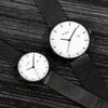 soue Pair Watch A Basics Pair Watch Pair Couple 38mm x 30mm Size Stainless Steel Mesh Band Black White Dial [SOUE] Women's Men's
