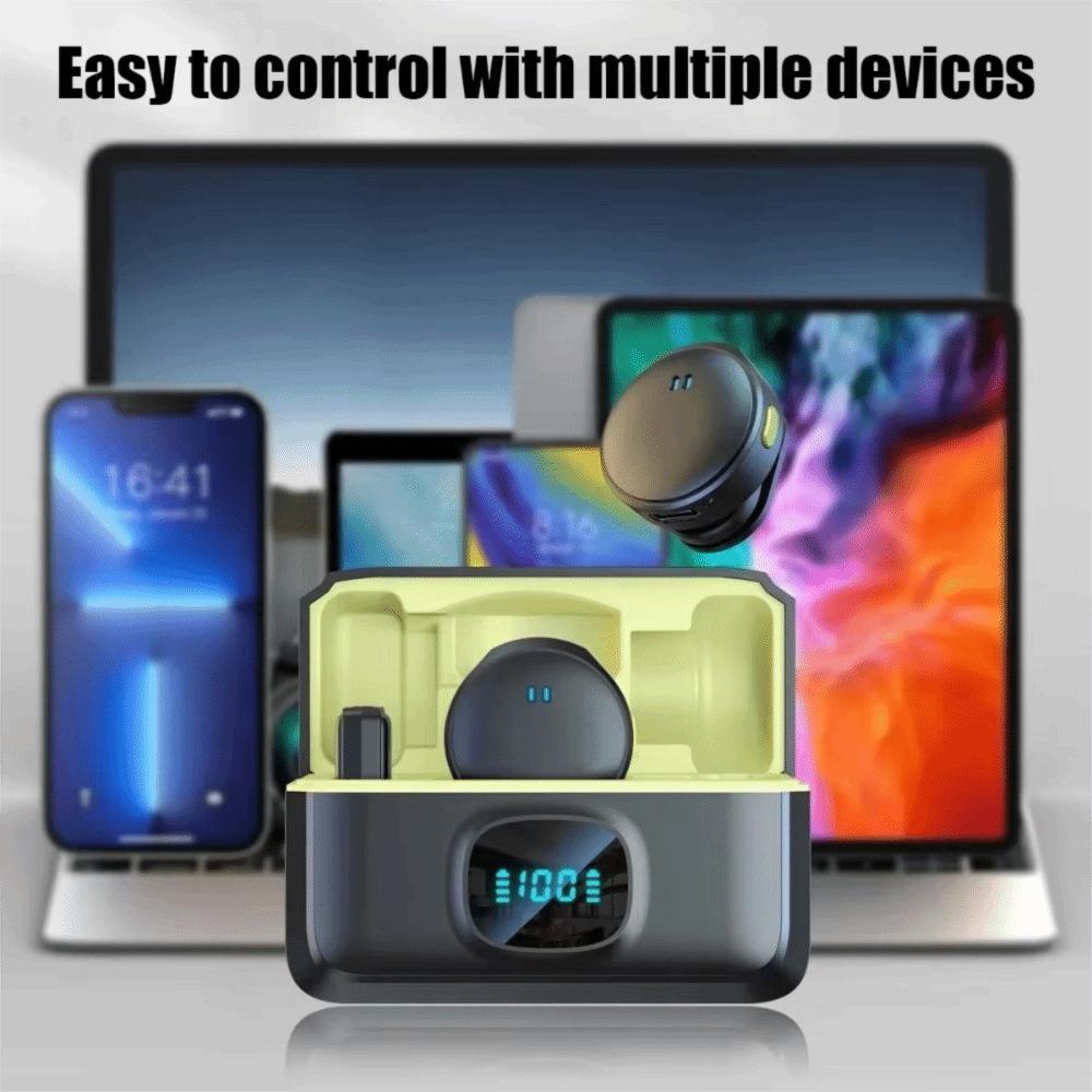 Noise Cancellation Wireless Microphone Magnetic Digital Microphone  Live Streaming