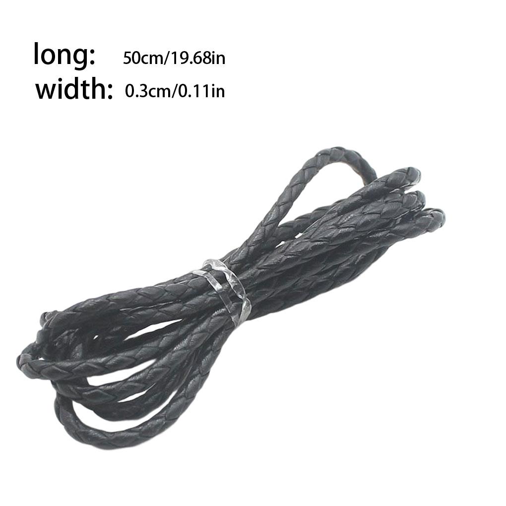 Leather Braided Cord Bracelet Bangle Jewelry DIY Making Rope String Homemade Handicrafts Art Finding Replacement