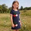 2026 European & American Princess Style Embroidered Girl's Short Sleeve Dress