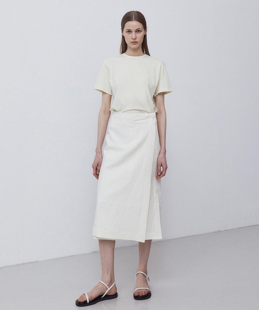 NOTIA Silket Half T-Shirts-Light Yellow